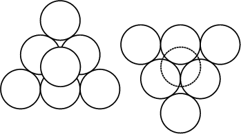 \begin{figure}\begin{center}\BoxedEPSF{close_packing_triangle.epsf}\end{center}\end{figure}