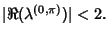 $\vert\Re(\lambda^{(0,\pi)})\vert<2.$