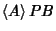 $\left\langle{A}\right\rangle{}PB$