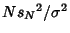 $N{s_N}^2/\sigma^2$