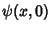 $\displaystyle \psi(x,0)$