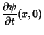 $\displaystyle {\partial \psi\over \partial t}(x,0)$