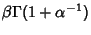 $\displaystyle \beta\Gamma(1+\alpha^{-1})$