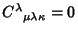 ${C^\lambda}_{\mu\lambda\kappa}=0$